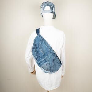 Upcycled reworked carhartt messenger bag
